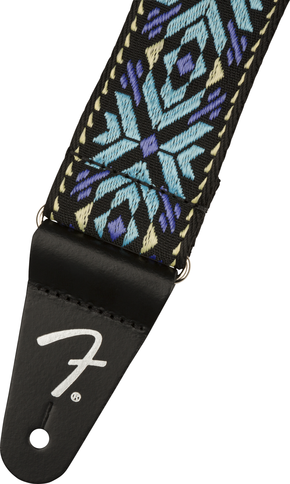 Fender Pasadena Woven Strap, Blue Snowflake, 2"