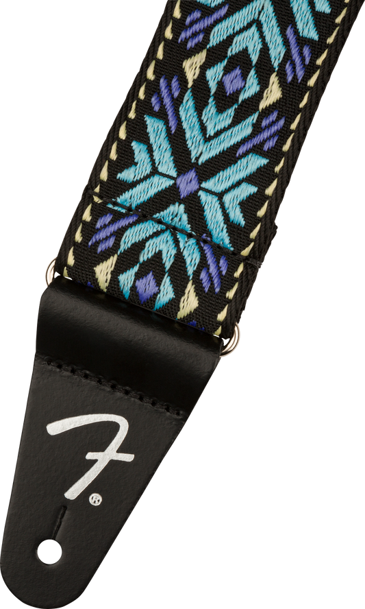Fender Pasadena Woven Strap, Blue Snowflake, 2"
