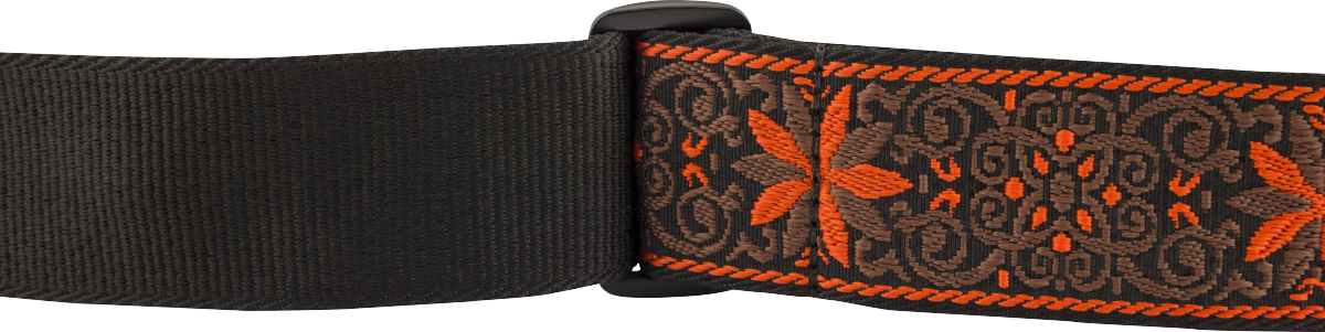 Fender Pasadena Woven Strap, Orange Wallflower, 2"