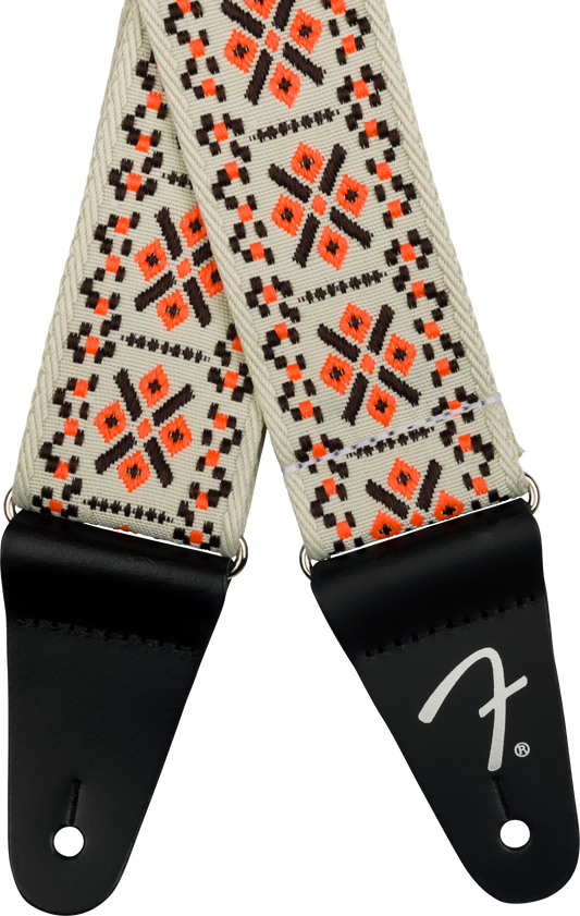 Fender Pasadena Woven Strap, Lattice Orange, 2"