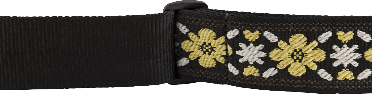 Fender Pasadena Woven Strap, Yellow Clover, 2"