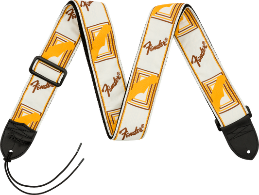 Fender Monogrammed Strap White/Brown/Yellow 2"