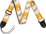 Fender Monogrammed Strap White/Brown/Yellow 2"