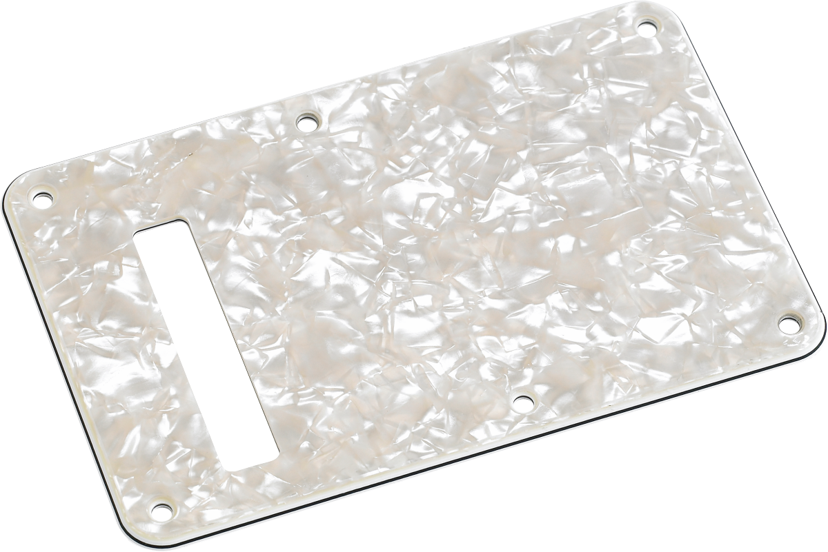 Fender Backplate, Stratocaster White Moto 4-Ply