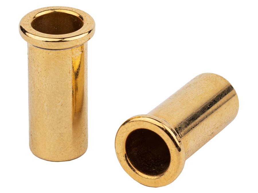 Halon TB-24-1-A thimbles, for imperial posts, stainless steel, gold plated gloss