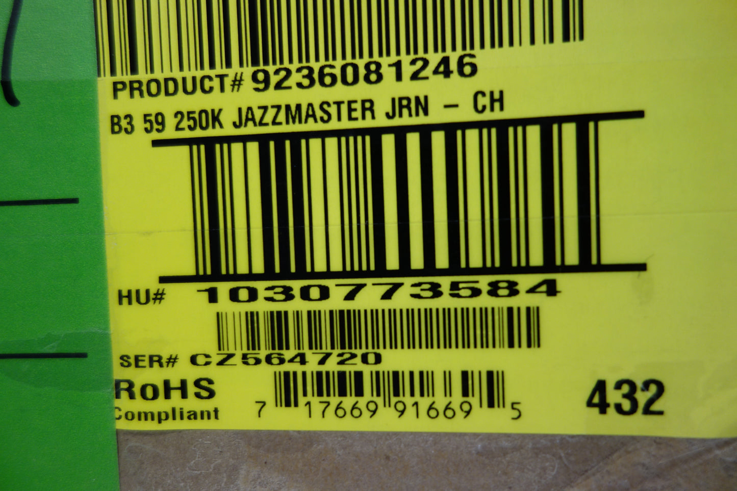 Fender 1959 250K Jazzmaster Journeyman Relic Chocolate 3-Color Sunburst