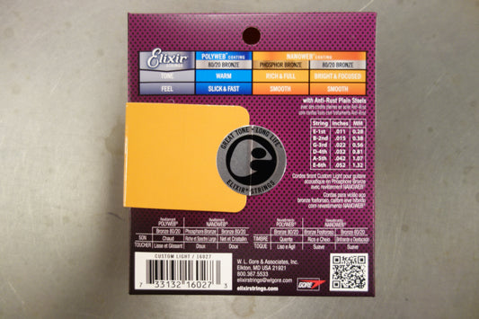 Elixir Acoustic Phosphor Bronze Custom Light 11-15-22-32-42-52