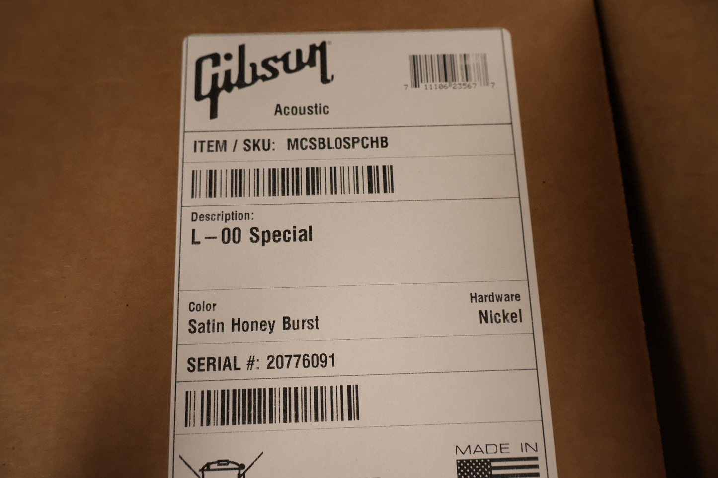 Gibson L-00 Special Satin Honey Burst