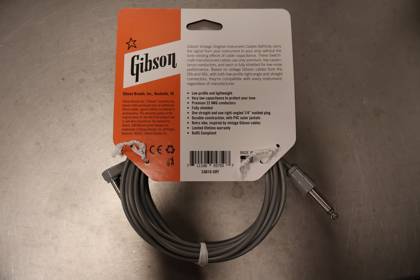 Gibson Vintage Original Instrument Cable 10ft