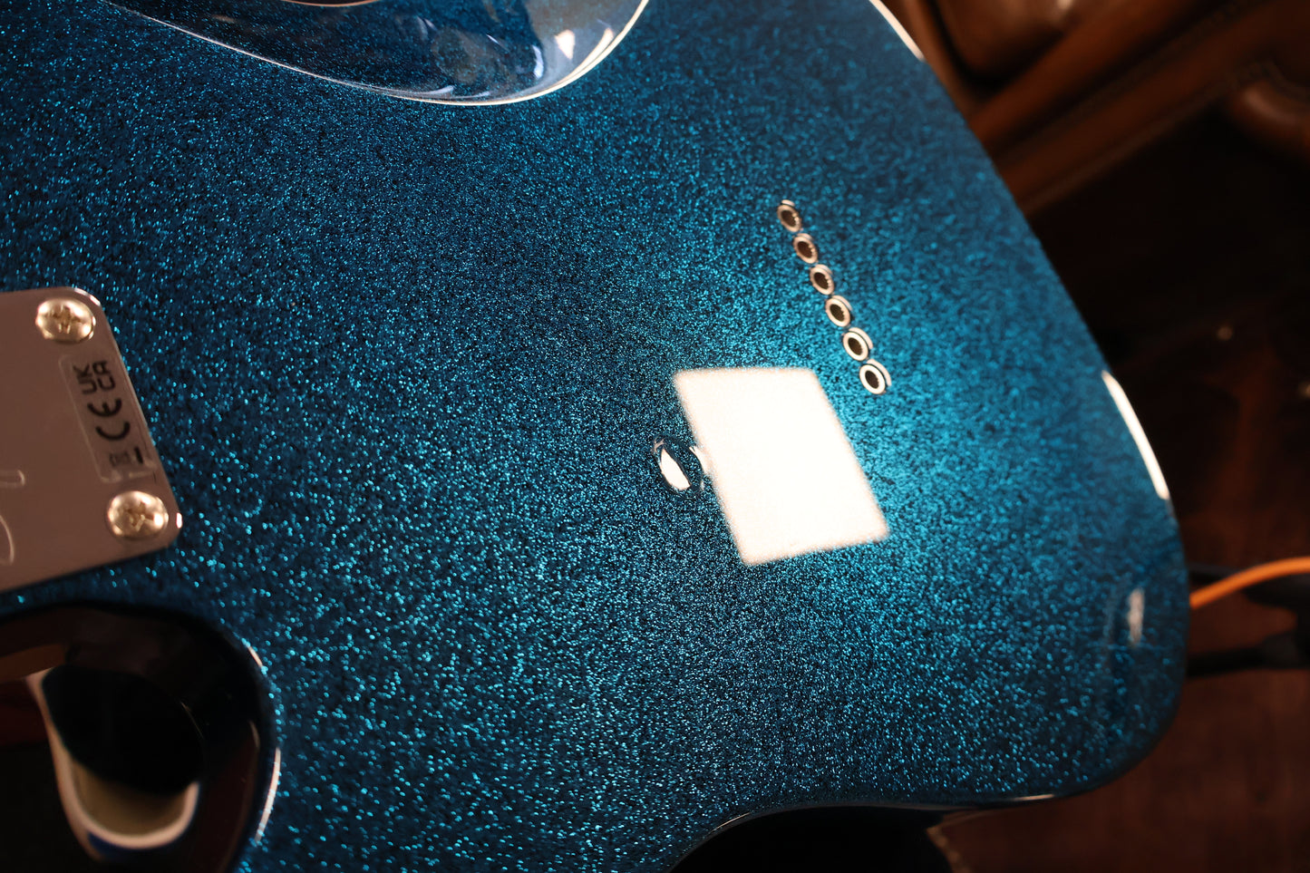 Squier Paranormal Esquire Deluxe, Maple Fingerboard - Blue Sparkle (Used)