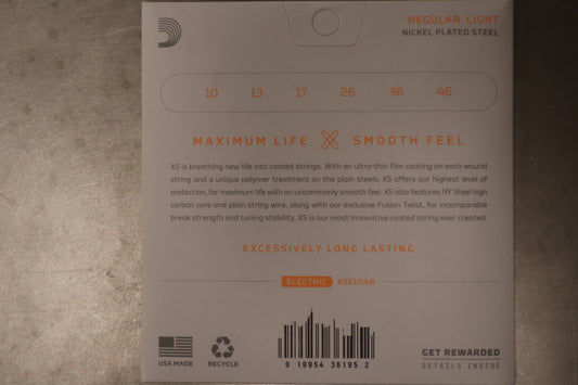D'addario XSE1046 Regular Light Gauge Maximum life