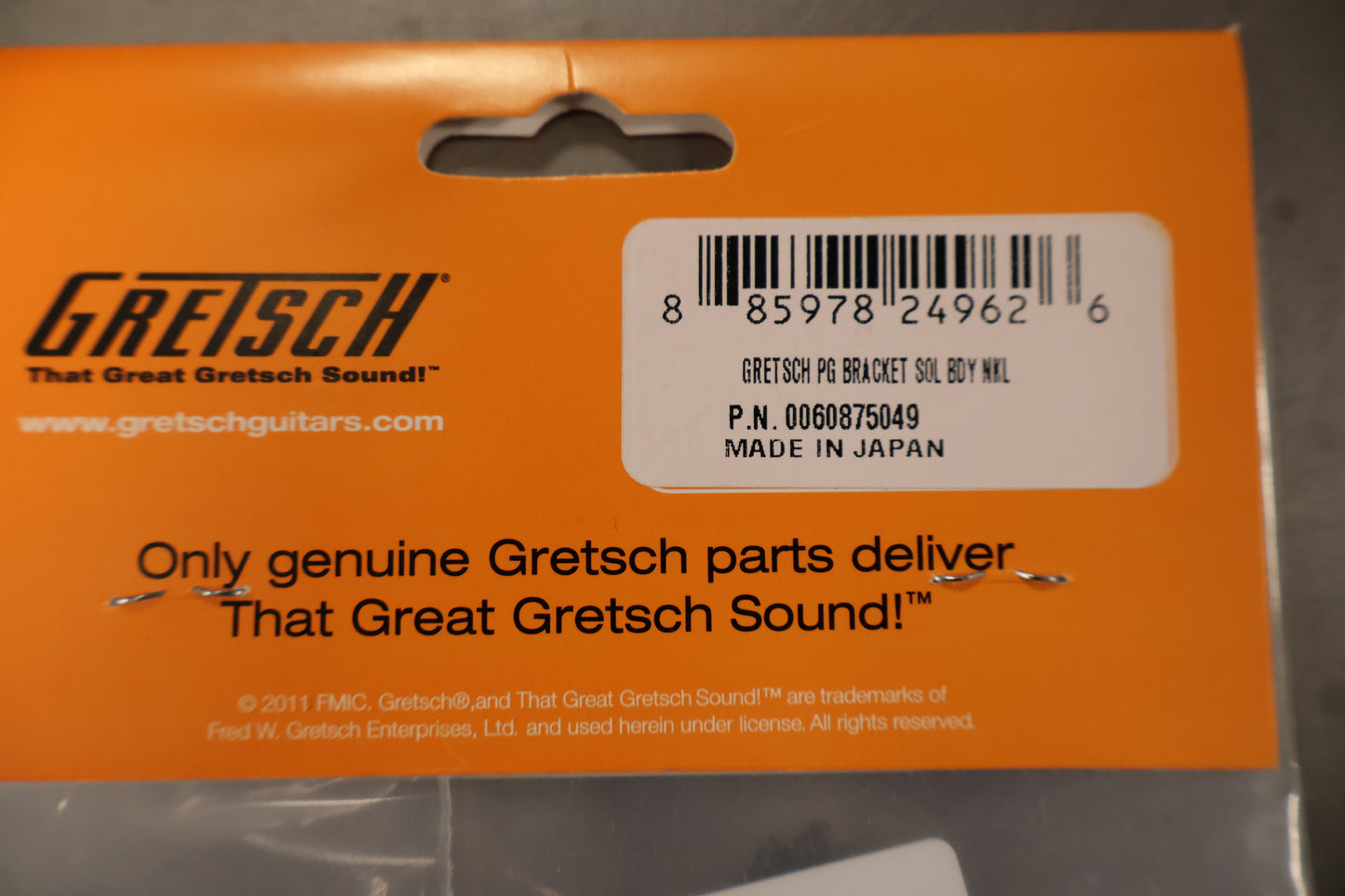 Gretsch Pickguard Mounting Bracket, Solid Body Models, Chrome