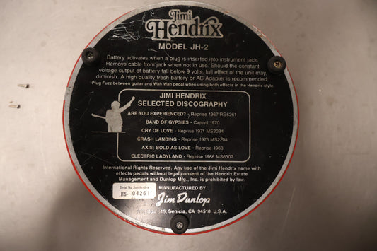 Dunlop JH-2 Jimi Hendrix (Vintage) Red