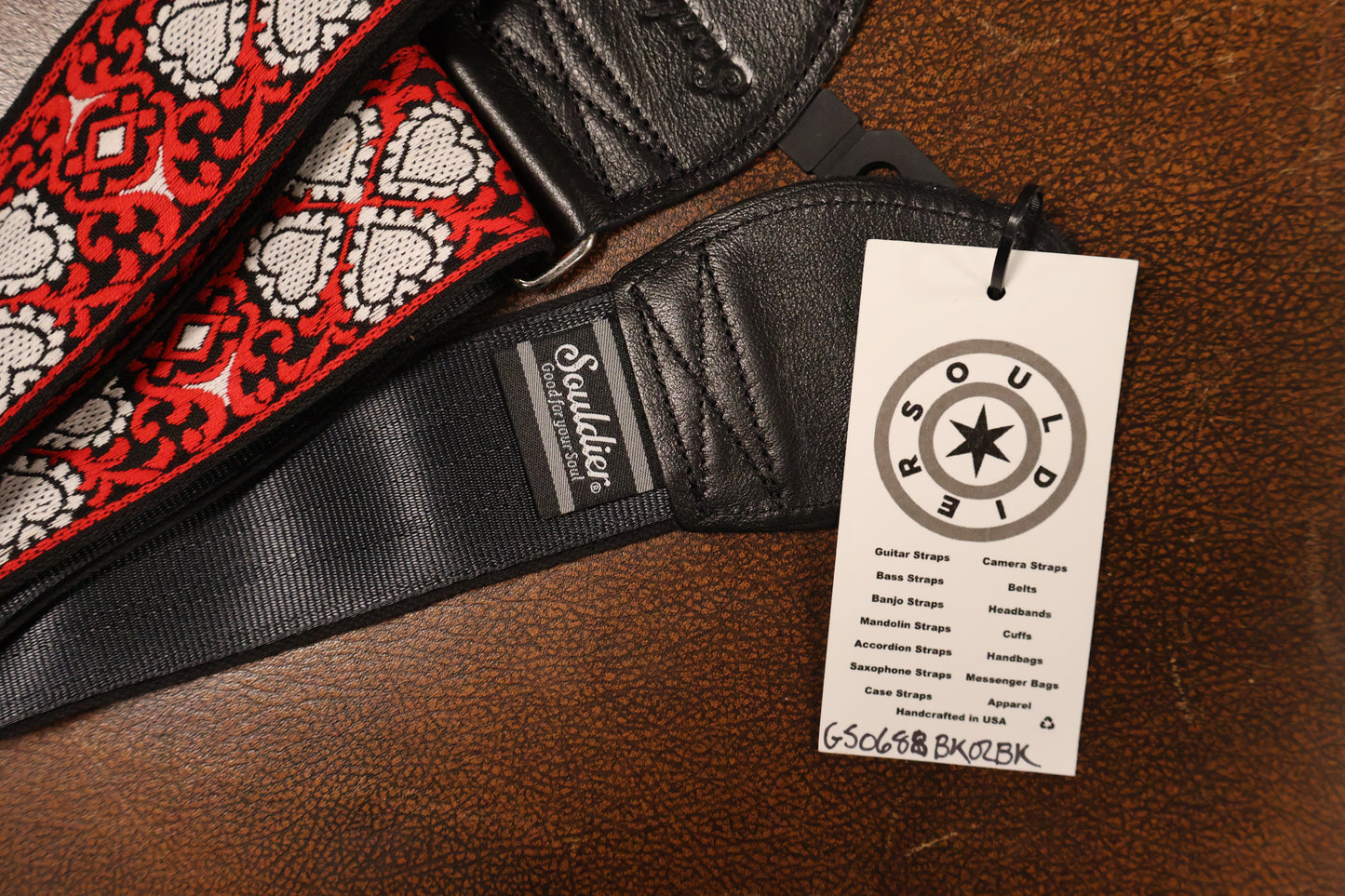 Souldier GS0688 - Atrium Red Black Guitar Strap