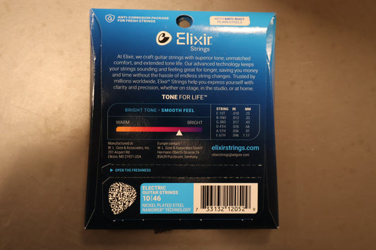 Elixir 12052 Nanoweb 010-046 for Electrc Guitar