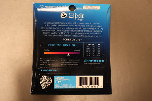 Elixir 12002 Stringset 09-42 Nanoweb for Electric Gitaar