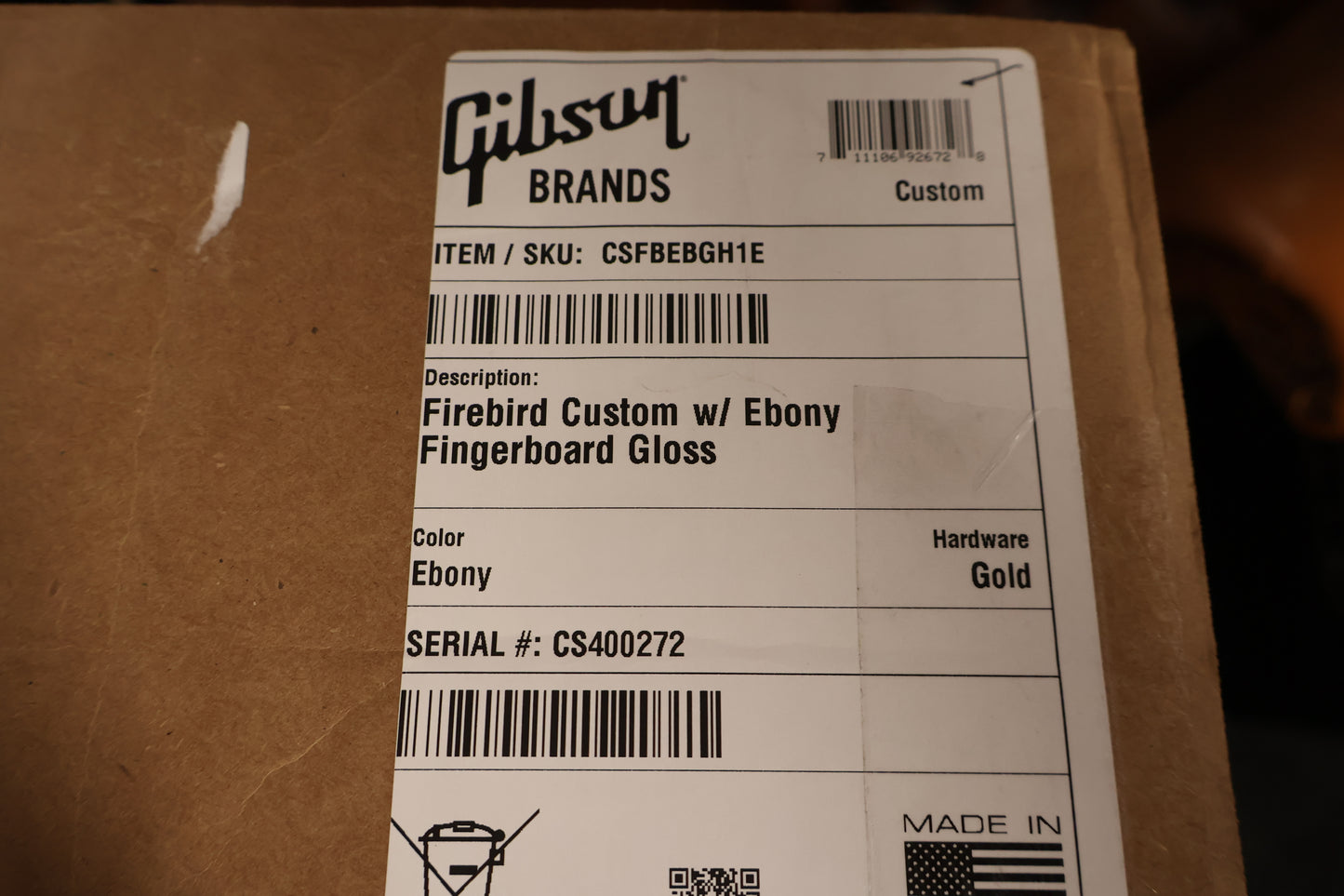 Gibson Firebird Custom w/ Ebony Fingerboard Gloss