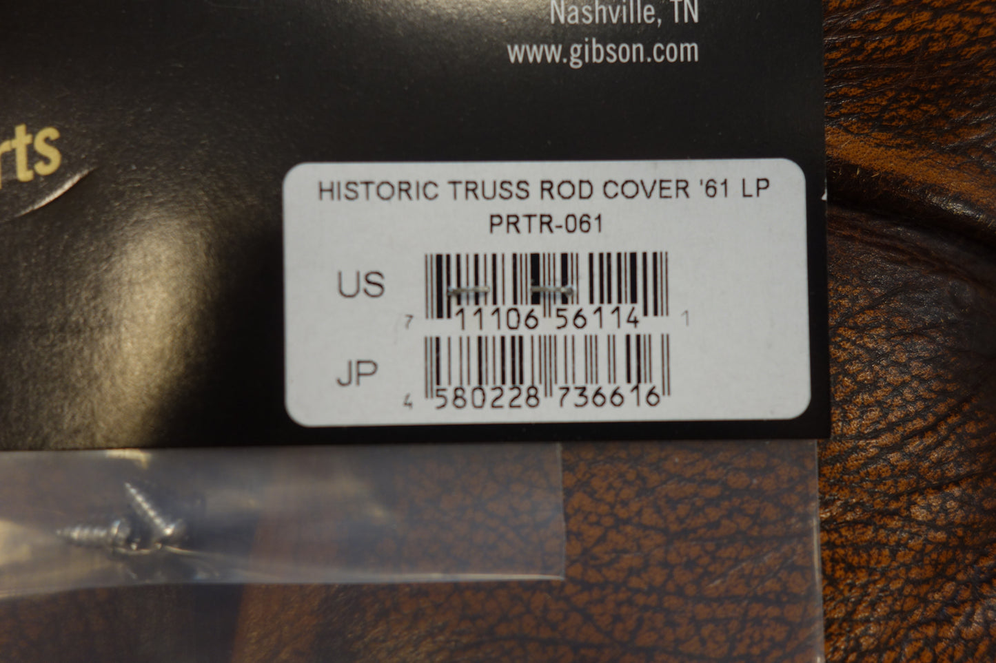 Gibson PRTR-061 1961 "Les Paul" Historic Truss Rod Cover (Black)