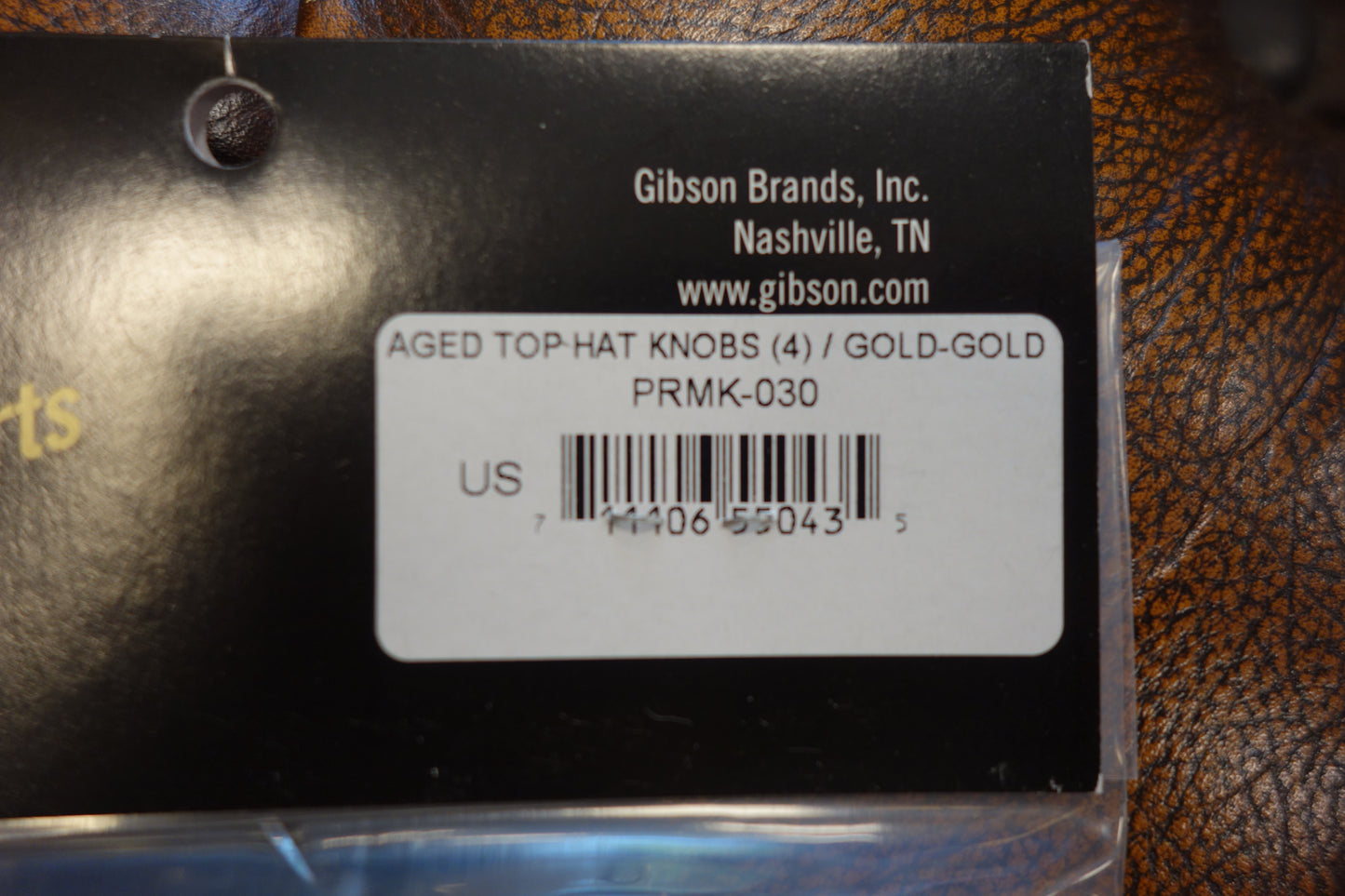 Gibson PRMK-030 Top Hat Knobs w/ Gold Metal Insert (Aged Gold) (4 pcs.)
