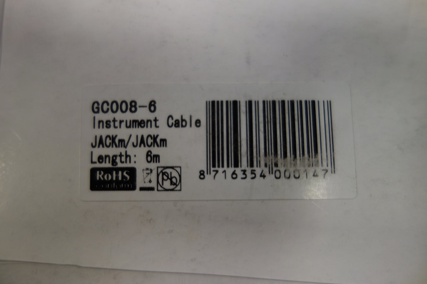 Hansen Proffessional 6m Instrument Cable