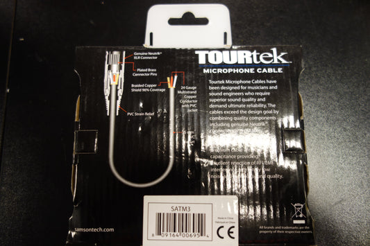 Samson SATM3 Tourtek Microphone Cable 3 foot 1 Meter