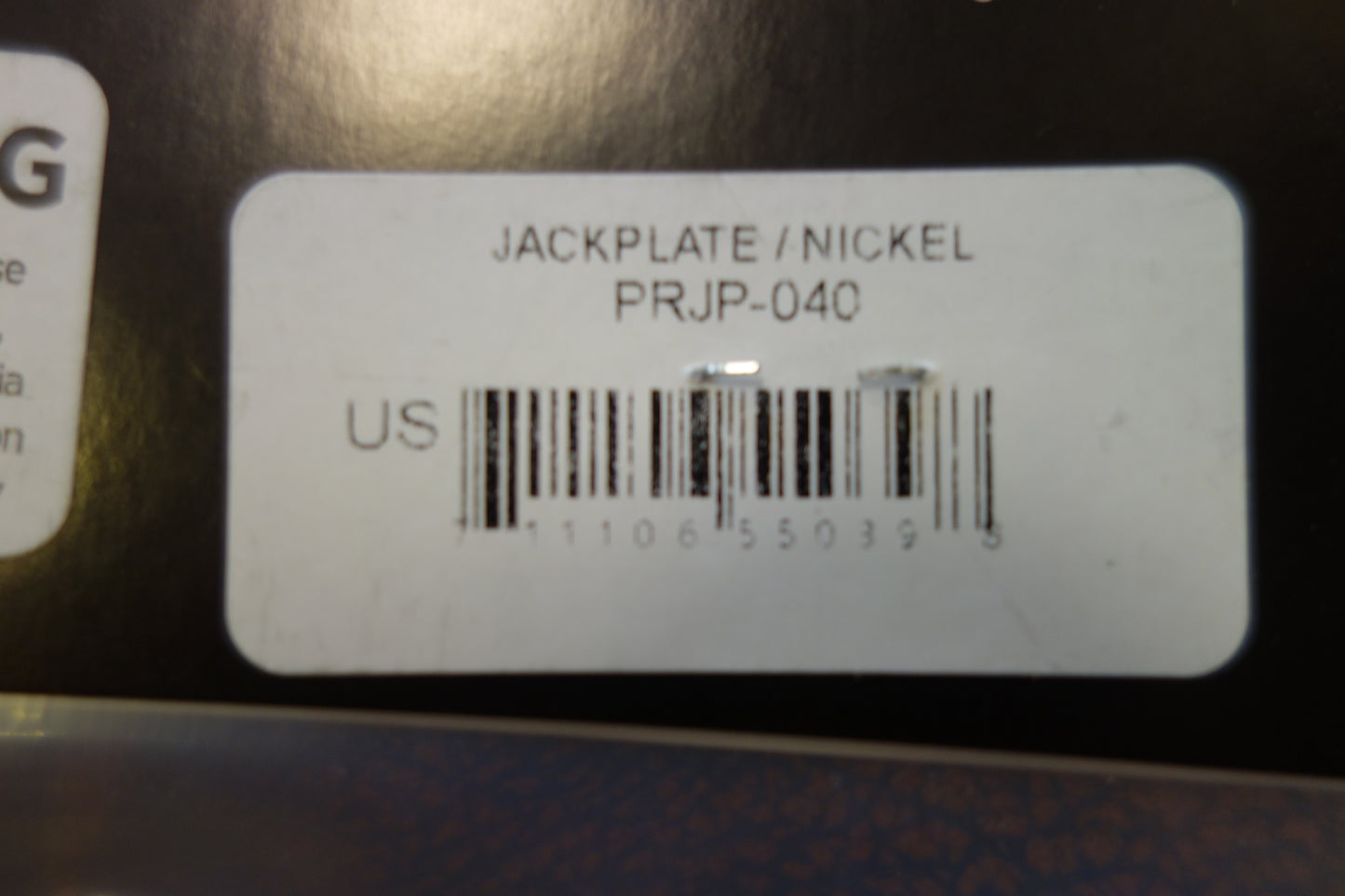 Gibson PRJP-040 Metal Jack Plate (Nickel)