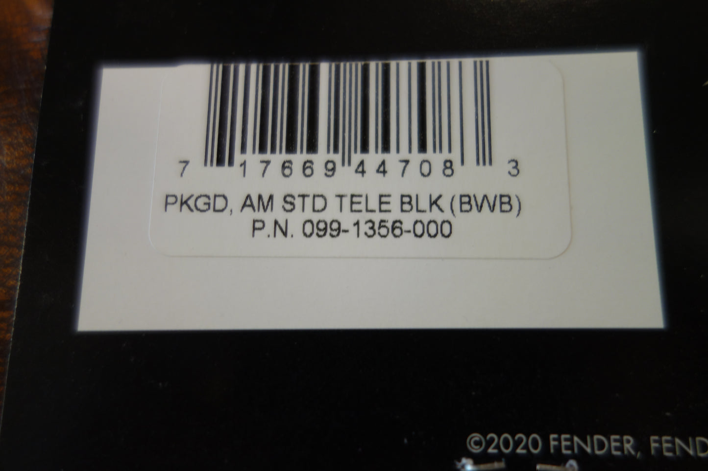 Fender Pickguard Telecaster 8-Hole Mount Black 3-Ply