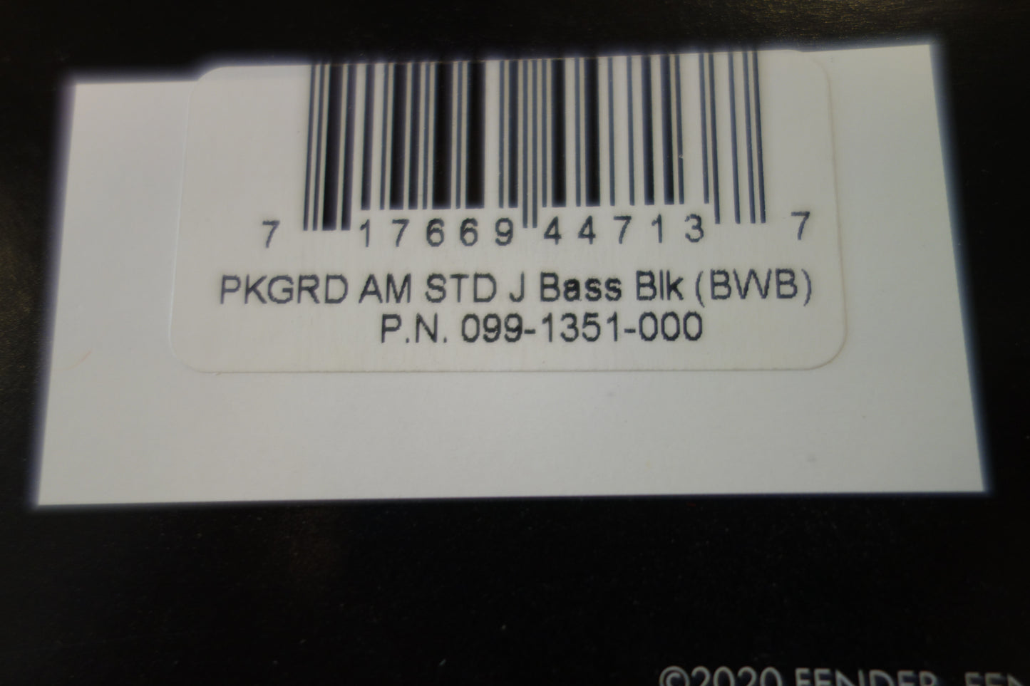 Fender Pickguard Jazz Bass 10-Hole Mount (with Truss Rod Notch) B/W/B 3-Ply