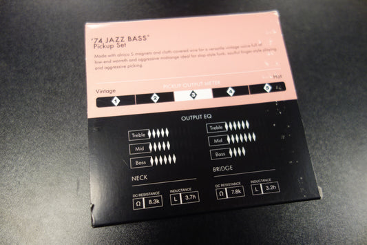 Fender Pure Vintage '74 Jazz Bass Pickup Set, Black (2)