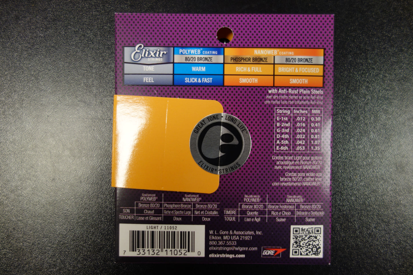 Elixir 11052 Acoustic Bronze 012 - 053 String set