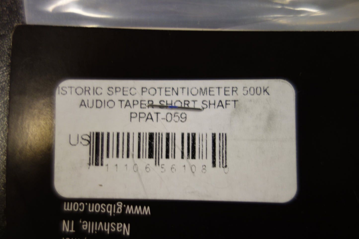 Gibson PPAT-059 Historic Potentiometer (500K Audio Taper)