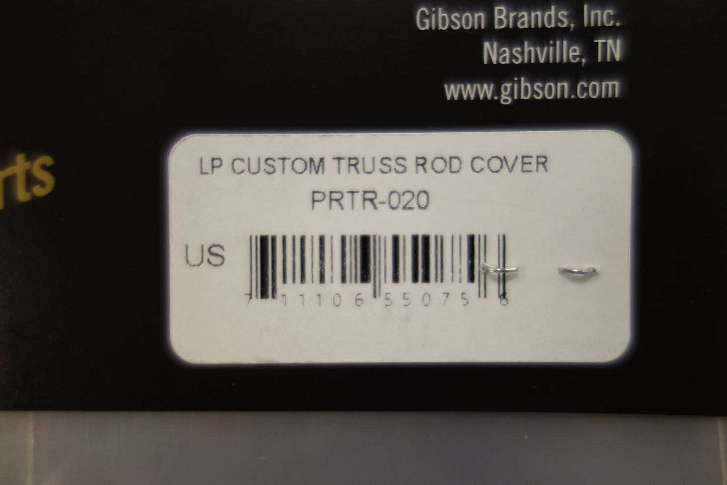 Gibson PRTR-020 Truss Rod Cover, "Les Paul Custom" (Black)
