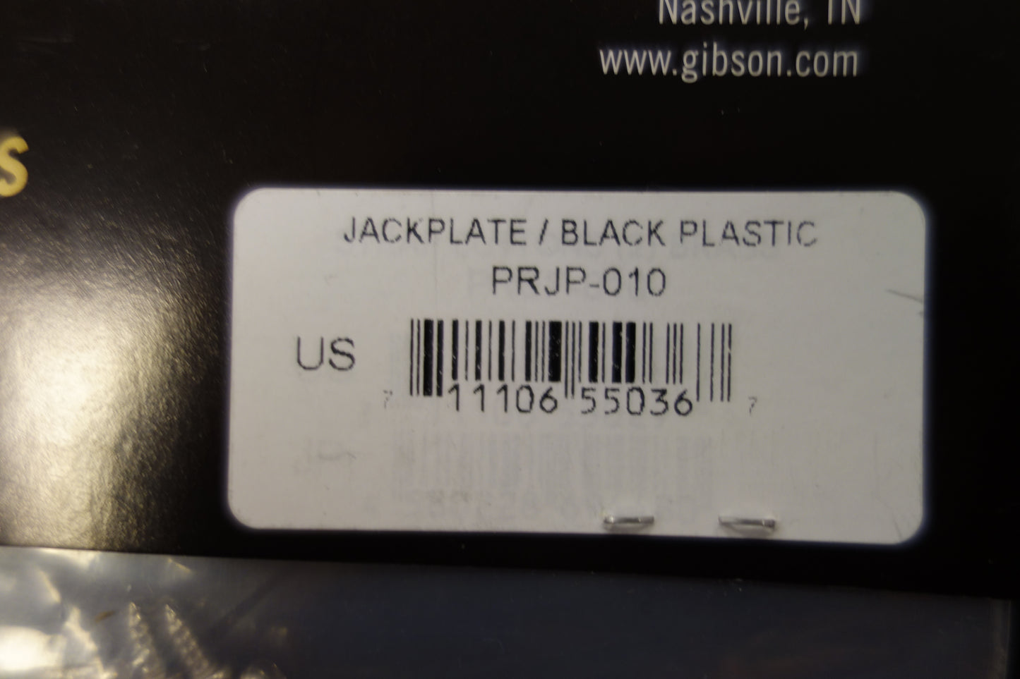 Gibson PRJP-010 Plastic Jack Plate (Black)