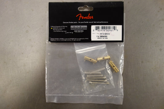 Fender Pure Vintage '52 Telecaster Saddle Kit, Brass (3)
