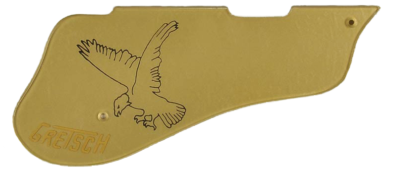 Gretsch Pickguard, G6136 White Falcon Cut For Filter'Tron Pickups, Gold