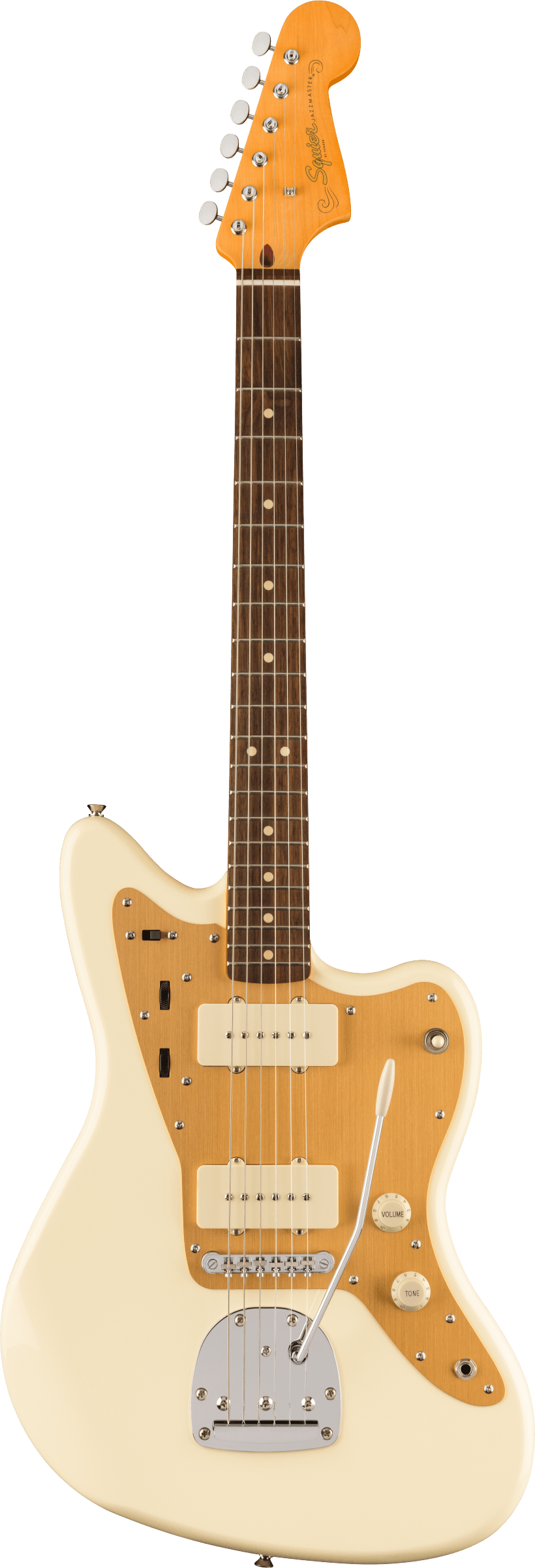Squier J Mascis Jazzmaster Gold Anodized Pickguard Vintage White