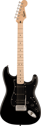 Squier Stratocaster HSS Black Pickguard Black