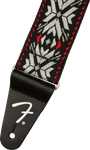 Fender Pasadena Woven Strap, Red Snowflake, 2"