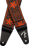 Fender Pasadena Woven Strap, Orange Wallflower, 2"