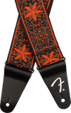 Fender Pasadena Woven Strap, Orange Wallflower, 2"