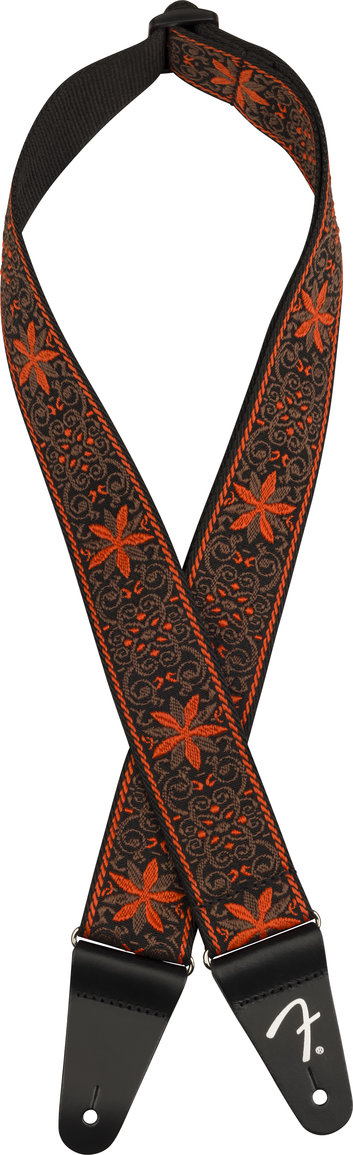 Fender Pasadena Woven Strap, Orange Wallflower, 2"