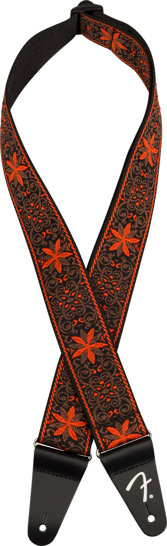 Fender Pasadena Woven Strap, Orange Wallflower, 2"
