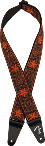 Fender Pasadena Woven Strap, Orange Wallflower, 2"