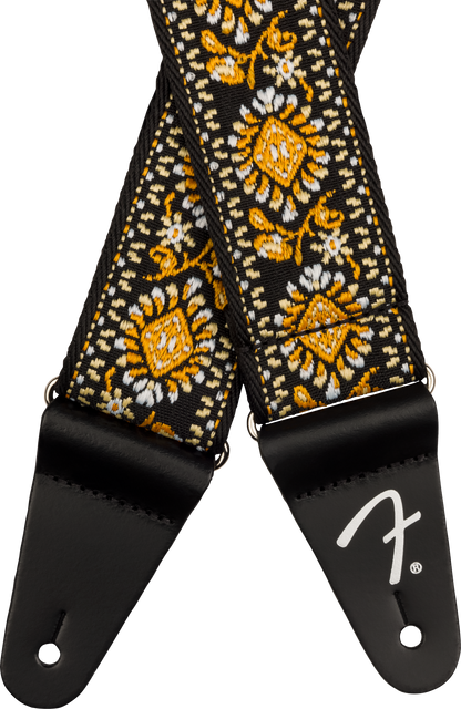 Fender Pasadena Woven Strap, Yellow Lotus, 2"