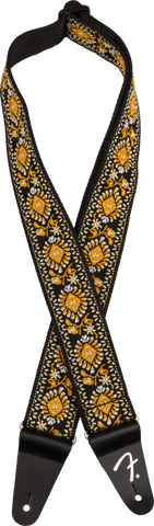 Fender Pasadena Woven Strap, Yellow Lotus, 2"