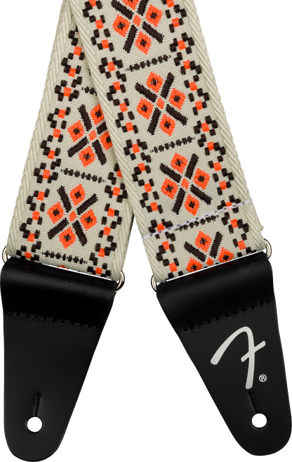 Fender Pasadena Woven Strap, Lattice Orange, 2"