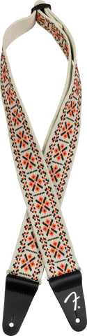 Fender Pasadena Woven Strap, Lattice Orange, 2"
