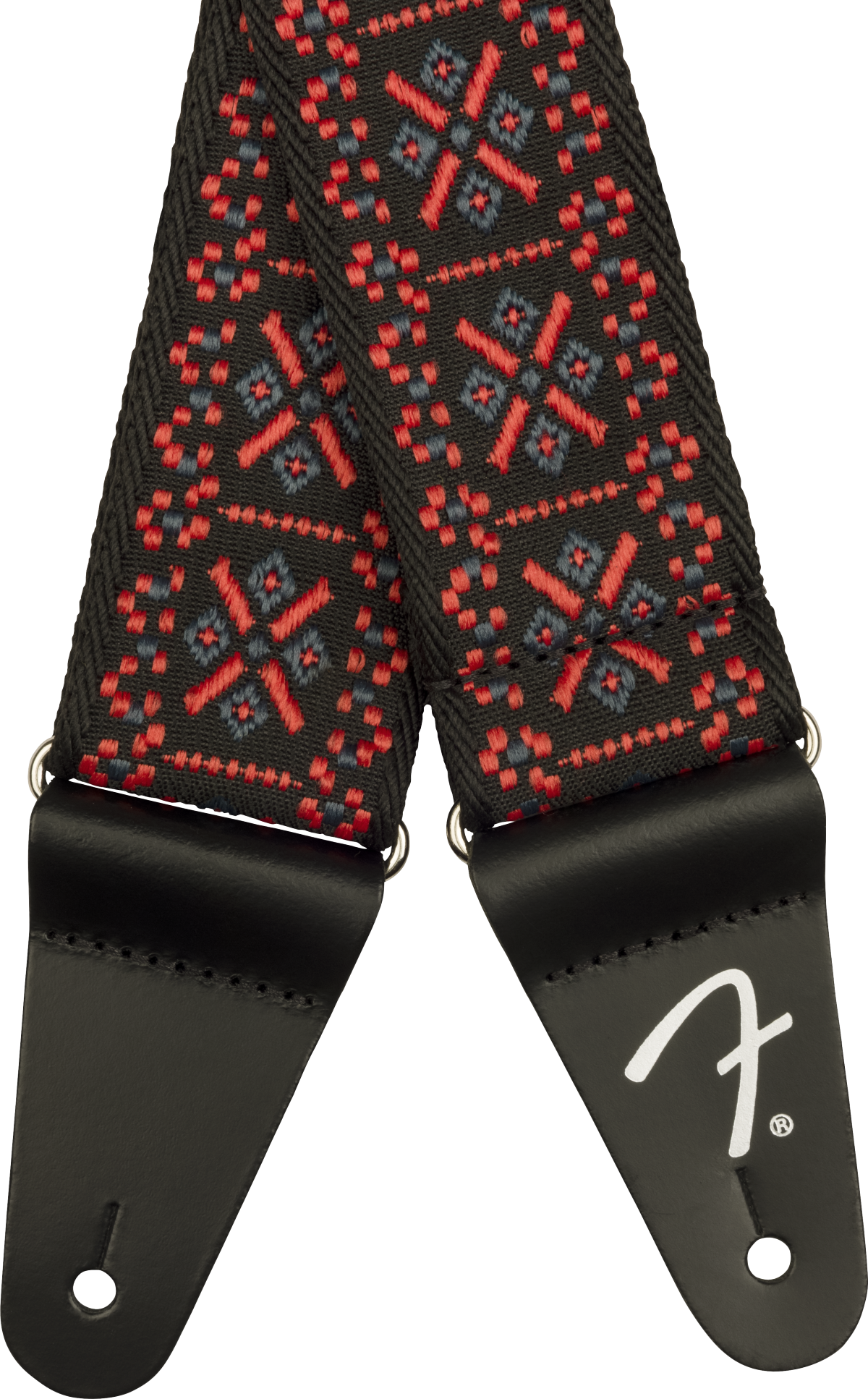 Fender Pasadena Woven Strap, Lattice Red, 2"
