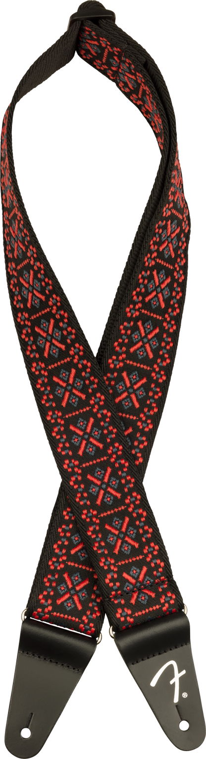 Fender Pasadena Woven Strap, Lattice Red, 2"
