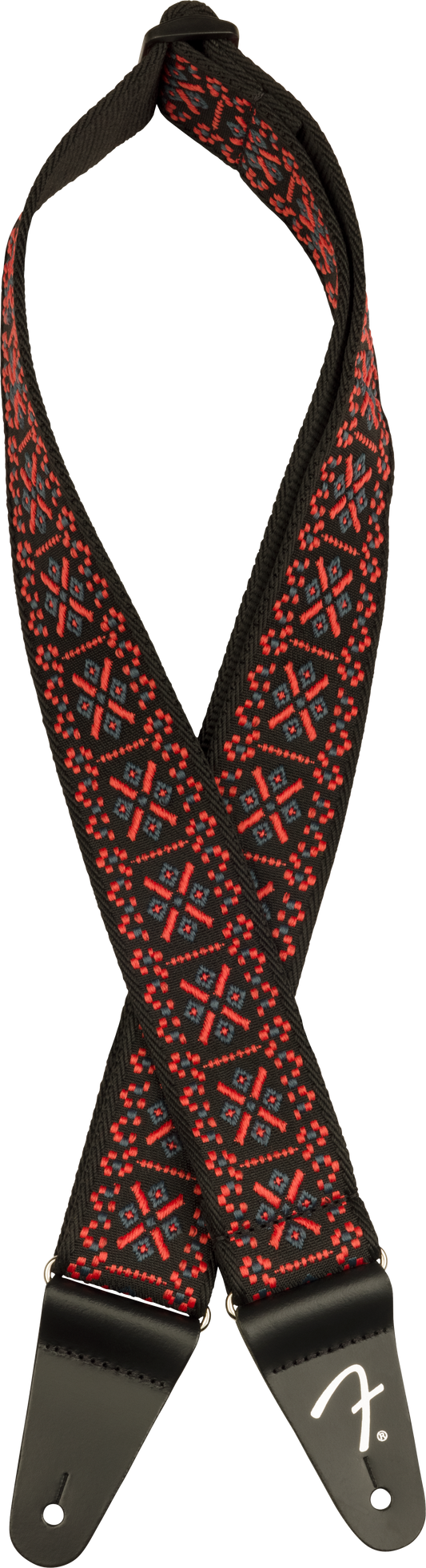 Fender Pasadena Woven Strap, Lattice Red, 2"